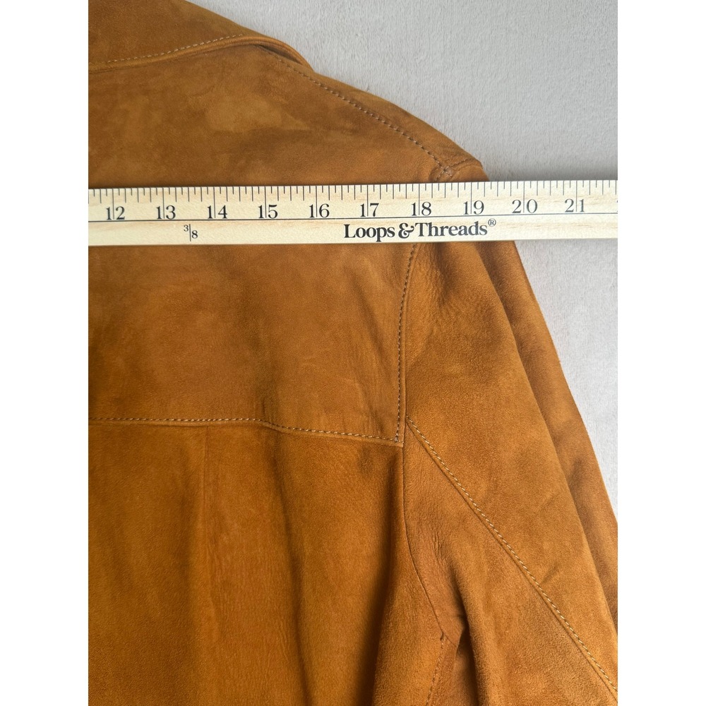 Phil Rosenblath Vintage 70s Safari Suede Jacket Mens M Brown Excellent Belted - Picture 6 of 14
